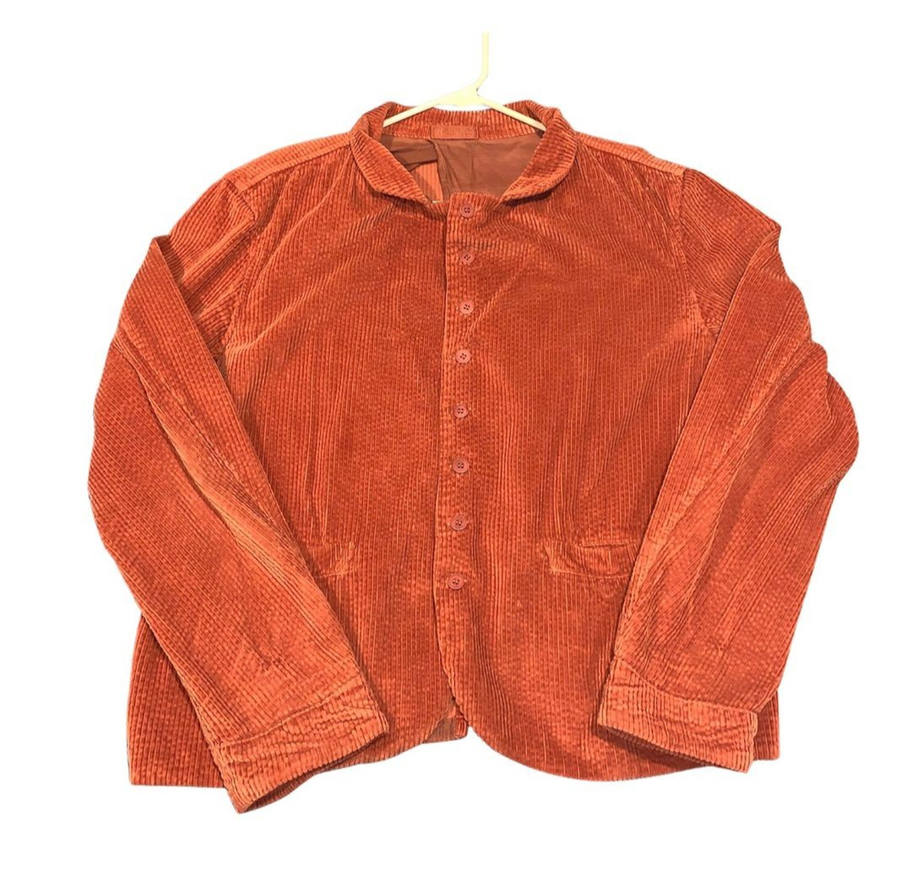 CP Shades Womens Cotton Corduroy Jacket Size L Brown Fall Shacket Button Up